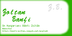 zoltan banfi business card