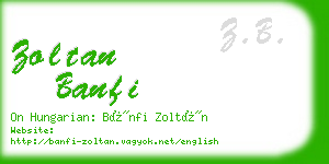 zoltan banfi business card